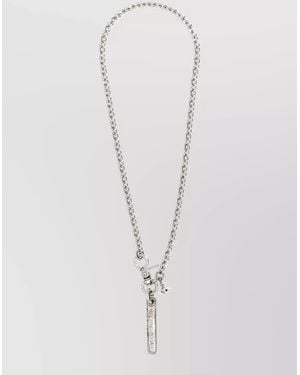 Vivienne Westwood Orpheus Chain Design Tone Necklace - White