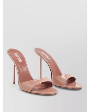 Paris Texas Leather High-Heel Mules - Pink