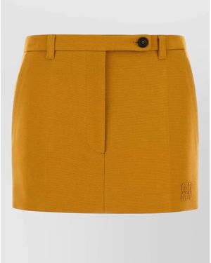 Miu Miu Stretch Mini Skirt - Yellow