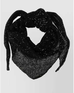 Nude Sequin Scarf - Black