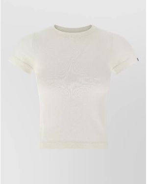 Extreme Cashmere Cotton Cashmere Crew Neck Short Sleeve T-Shirt - White