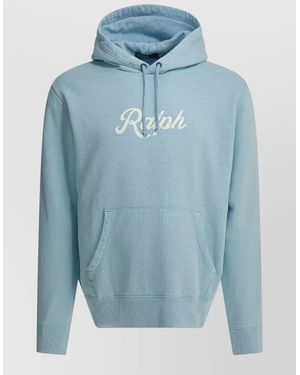 RRL Ralph Hooded Jumper Kangaroo Pocket - Blue