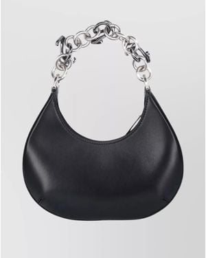 Off-White c/o Virgil Abloh Curved Shoulder Bag Featuring Chain Strap - Blue