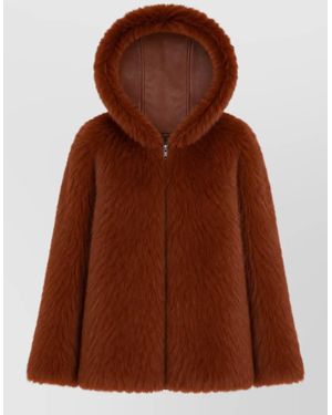 LA ROSE Shearling Coat - Brown