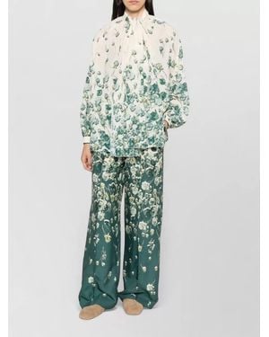 F.R.S For Restless Sleepers Floral Print Relaxed Lounge Trousers - Green