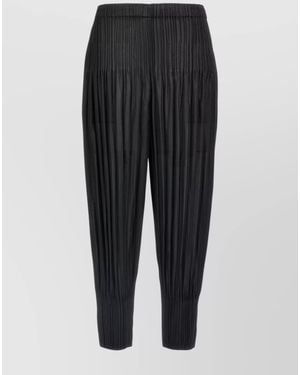 Pleats Please Issey Miyake Fluffy Basics Trousers - Black