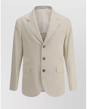 テーラードジャケット BRUNELLO CUCINELLI Camel Jacket with patch pockets Brunello Cucinelli Camel Jacket With Patch Pockets | italist