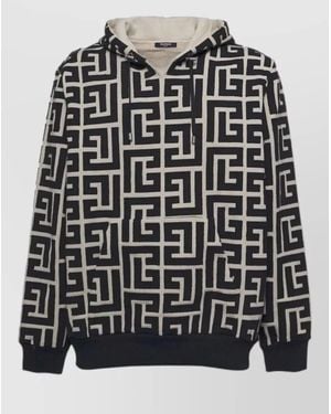 Balmain Cotton Hoodie - Black