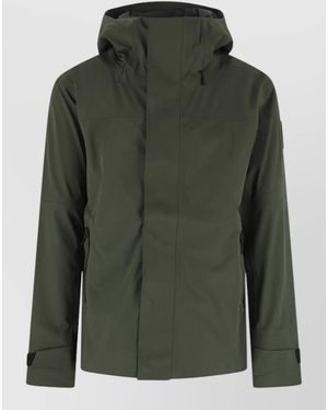 Canada Goose Hooded Coat Adjustable Cuffs Side Pockets - Green
