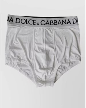 Dolce & Gabbana Leopard-Print High-Waist Briefs - Metallic