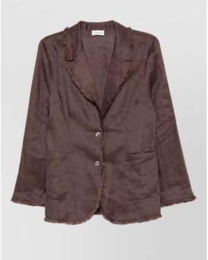 P.A.R.O.S.H. Linen Coat - Brown
