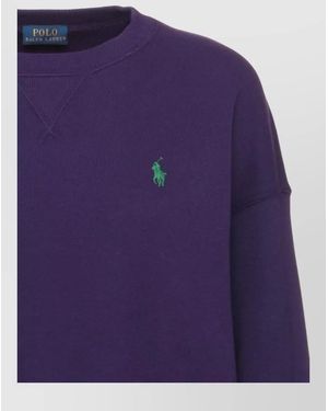 Ralph Lauren Crewneck Cotton Sweatshirt - Purple