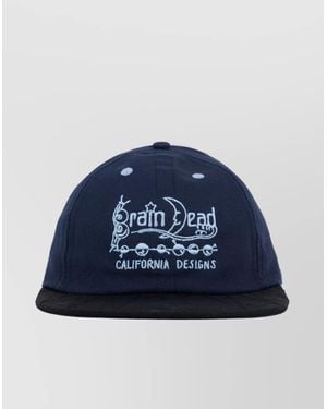 Brain Dead Cotton Hat Curved Brim - Blue