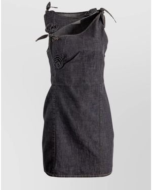 Coperni Cotton Sleeveless Mini Dress - Black
