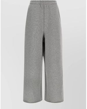 Entire studios Cotton Wide-Leg Low-Rise Joggers - Grey