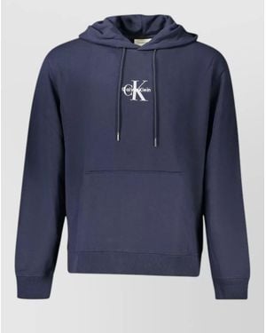 Calvin Klein Cotton Hoodie - Blue