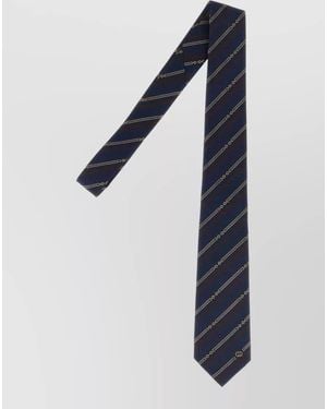 Gucci Regular Width Jacquard Tie Diagonal Stripes - Blue
