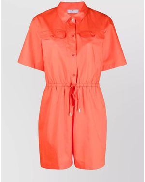 Paul Smith Cotton Short-Sleeve Above-Knee Playsuit - Orange
