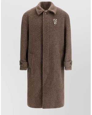 Golden Goose Viscose Single Breasted Coat - Brown