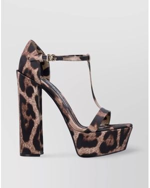 Dolce & Gabbana Keira Leo Platform Sandals - Multicolor