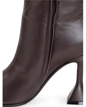 AMINA MUADDI Nappa Leather Thigh-High Boots - Brown