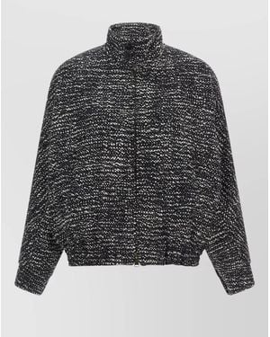 DARKPARK Virgin Wool Bouclé Bomber Jacket - Gray