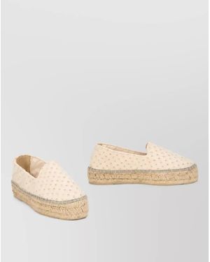 Manebí Raffia Platform Espadrilles - Natural