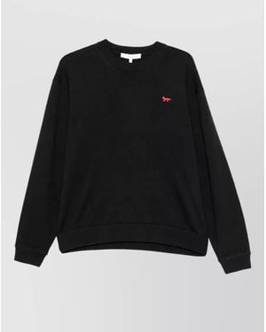 Maison Kitsuné Silk Crewneck T Shirt - Black