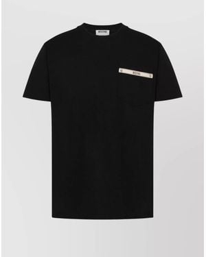Moschino Pocket Detail Crew Neck - Black