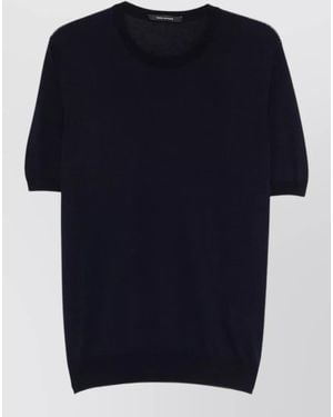 Tagliatore Josh Crew Neck Lightweight Knit Jumper - Blue