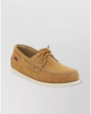 Sebago Moc Toe Loafers Side Lace - Brown