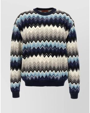 Missoni Wool Cotton Jumper - Blue
