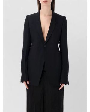Rick Owens Virgin Wool Slim-Fit Single-Breasted Blazer - Black