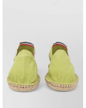 A.P.C. Canvas Espadrille Shoes Contrast Stitching - Green