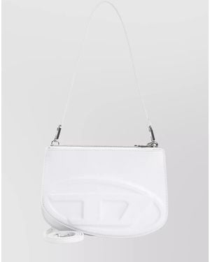 DIESEL 1Dr Twin Leather Shoulder Bag - White