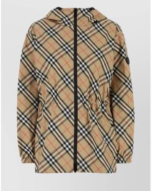 Burberry Parka Drawstring Waist Patterned - Brown