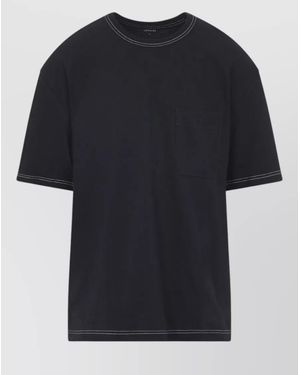 Lemaire Cotton Linen Boxy Short Sleeve T-Shirt - Black