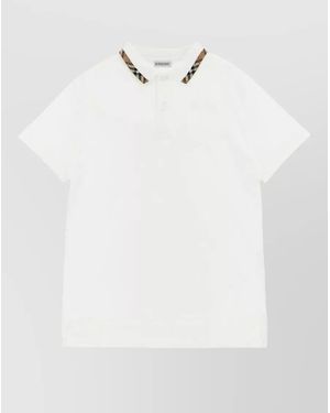 Burberry Cotton Piqué Short-Sleeve Polo Shirt - White