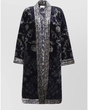 Pierre Louis Mascia Padded Kimono Cape - Blue