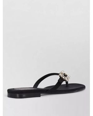 Roger Vivier Embellished Strap Slides Flat Sole Open Toe - Multicolor