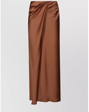 Pinko Asymmetric Midi Skirt - Brown
