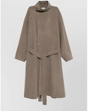 Fear Of God Cashmere Virgin Wool High Neck Fitted Jacket - Natural