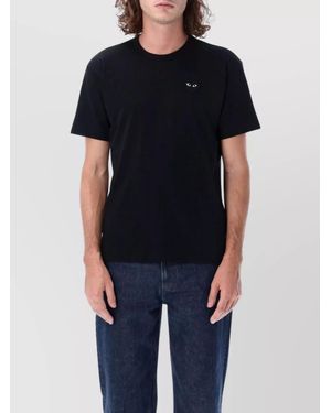 COMME DES GARÇONS PLAY Heart Crew Neck Short Sleeve Top - Black