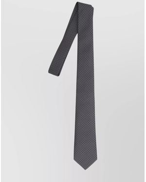 Gucci Jacquard Pattern Tie Featuring Bee Detail - White