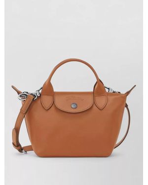 Longchamp Leather Cross-Body Bag - Brown