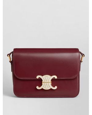 Celine Glossy Calfskin Shoulder Bag - Purple