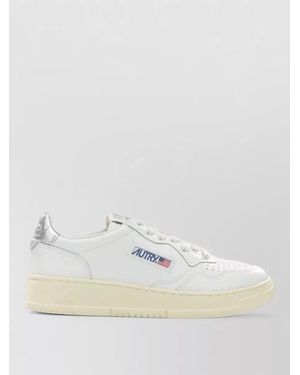 Autry Leather Low-Top Lace-Up Trainers - Natural