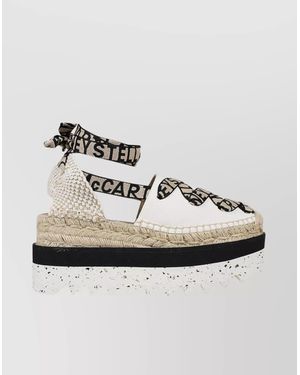Stella McCartney Canvas Gaia Platform Espadrilles - Metallic
