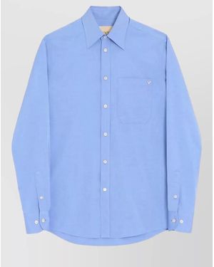 Valentino Garavani Cotton Oxford Shirt - Blue
