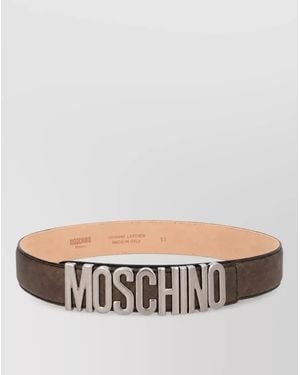 Moschino Leather Belt - Grey